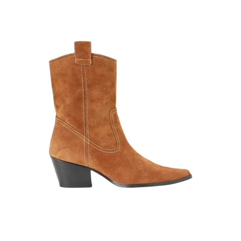 Staud June Ankle Boots 4cm Women's Tan-1