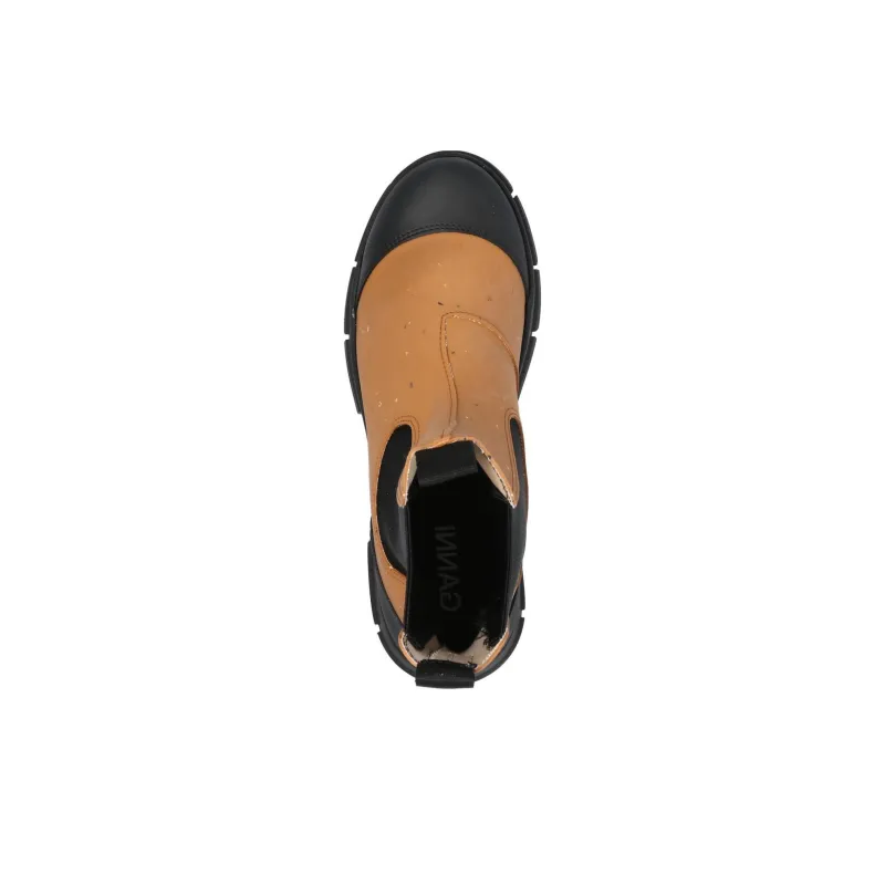 GANNI Short Chelsea Boots Women's Brown-4
