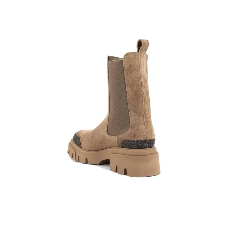 Brunello Cucinelli Chelsea Boots Women's Brown-3
