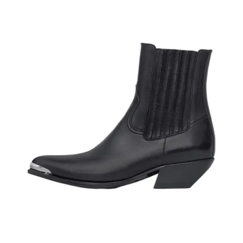 CELINE Short Chelsea Boots Women's Black