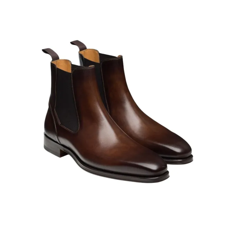 Magnanni Logan Slip Chelsea Boots Women's Brown-2