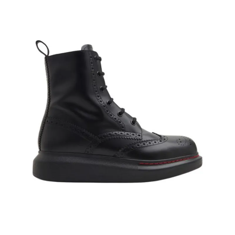 Alexander McQueen Hybrid Lace Up Boot Black Women's-1