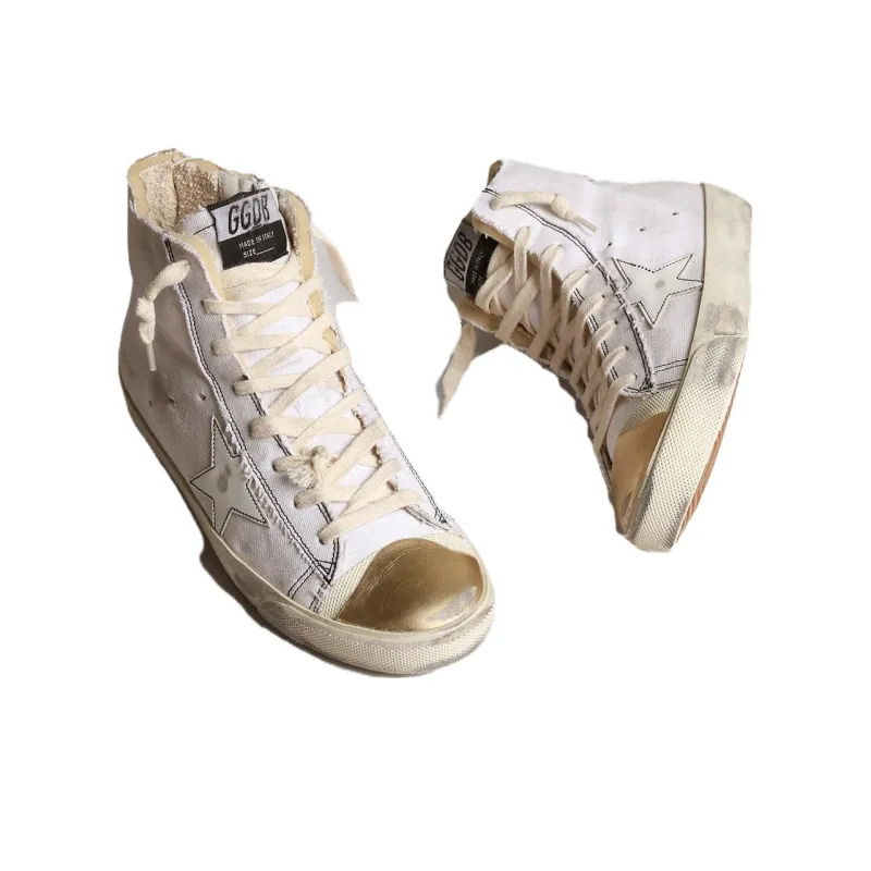 Golden Goose Francy High-top "White / Gold" Sneakers-2