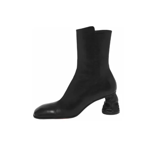 Alexander McQueen Crush Side Zip Ankle Boots Women's