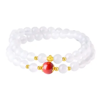 LUXLINE Natural Agate Bracelets Unisex