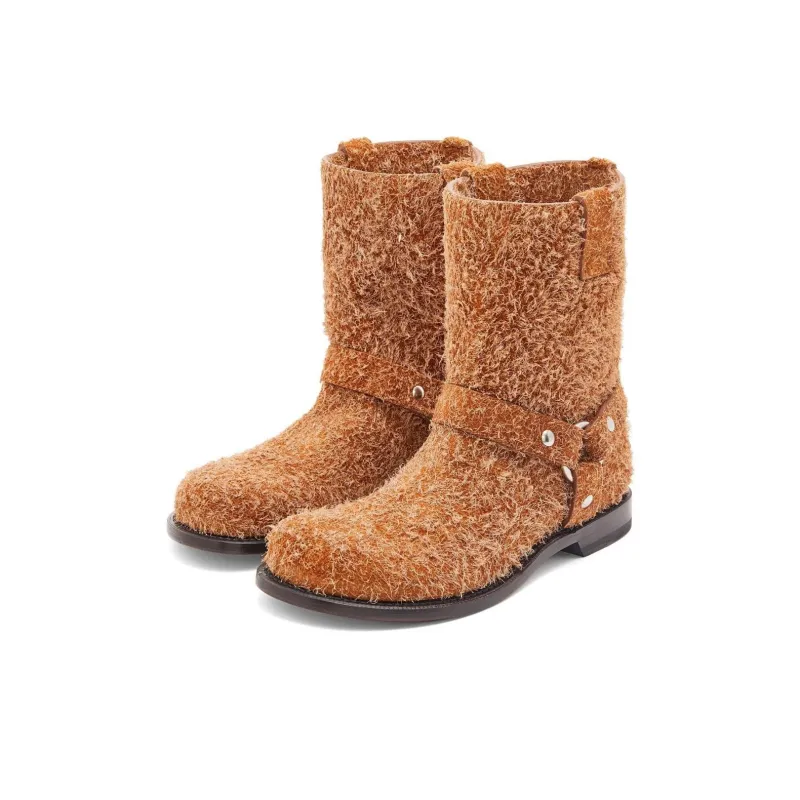 LOEWE Campo Ankle Boots 3cm Women's Tan-2