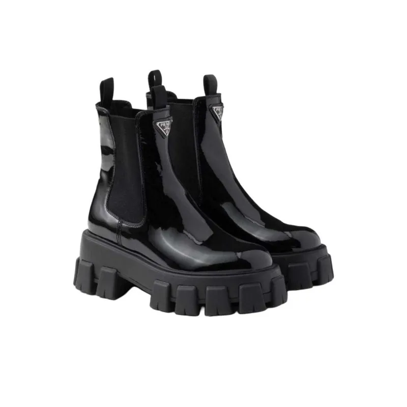 PRADA Monolith Chelsea Boots 5.5cm Women's Black-2