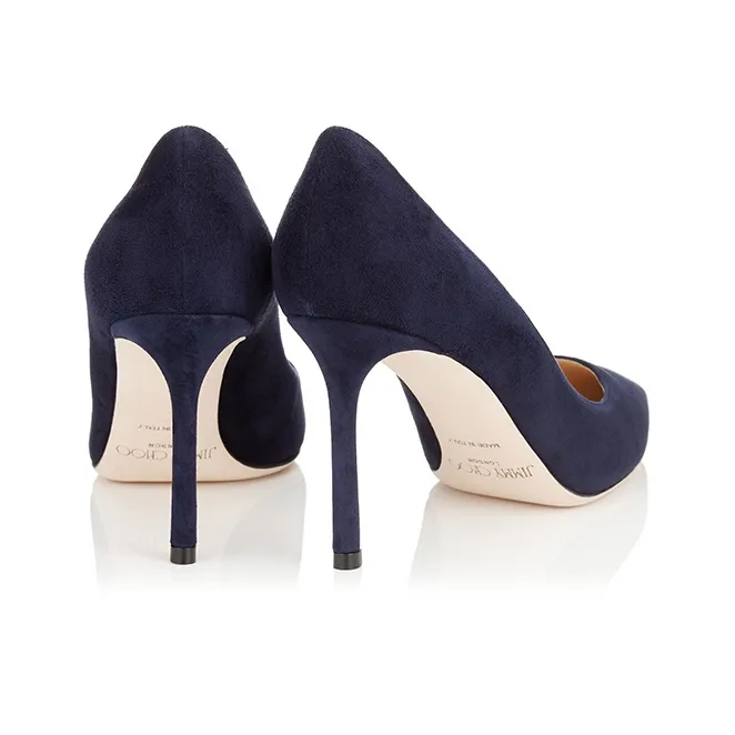Jimmy Choo ROMY Slim Heel High Heels 8.5cm Women's Blue-3