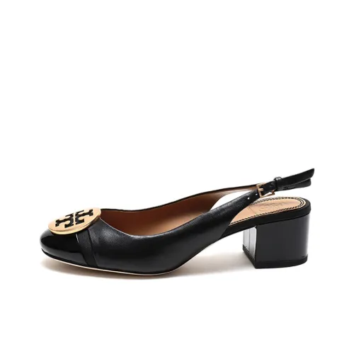 TORY BURCH Minnie Chunky Heel High Heels 4.5 Women's Black