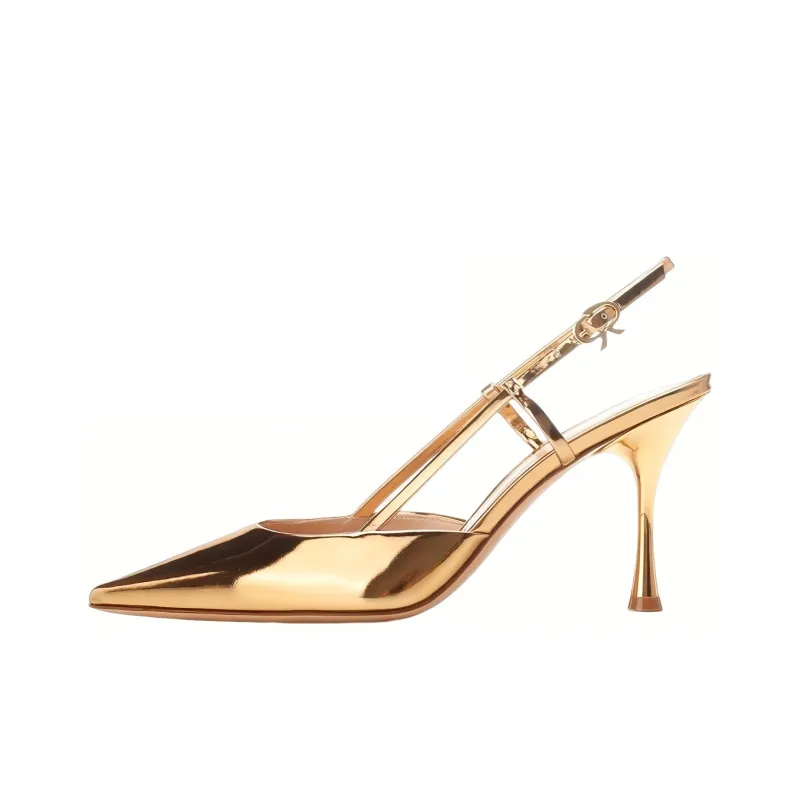 GIANVITO ROSSI Slim Heel High Heels Women's Gold-0