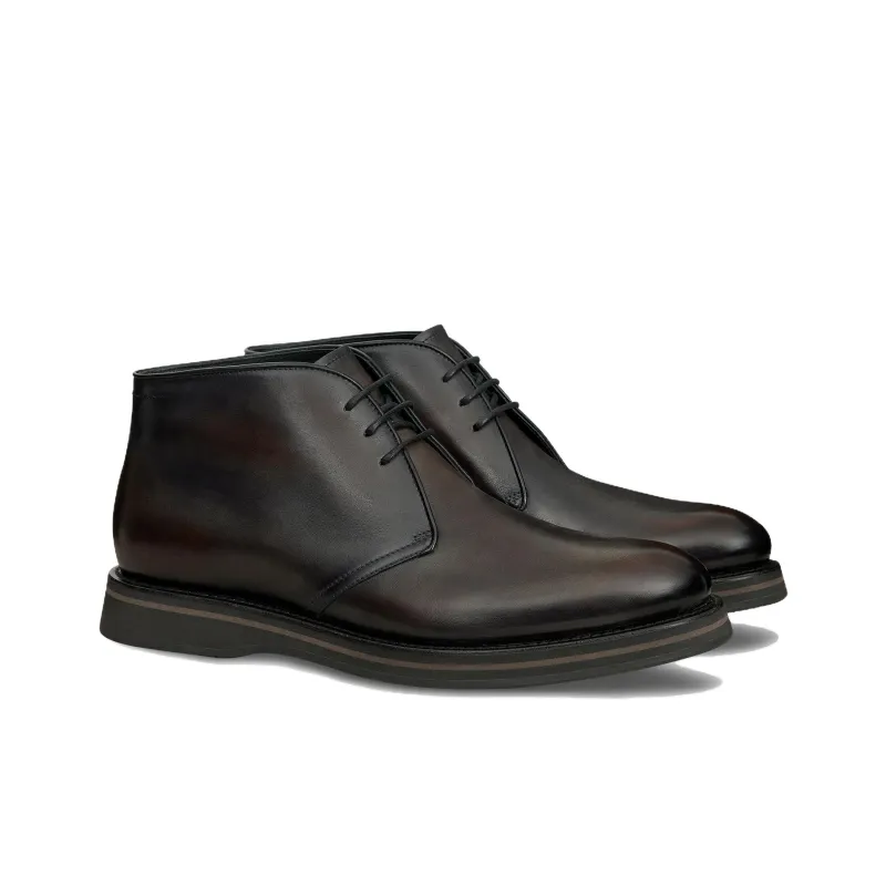 BERLUTI Alessio Ankle Boots Men's Charcoal Brown-2