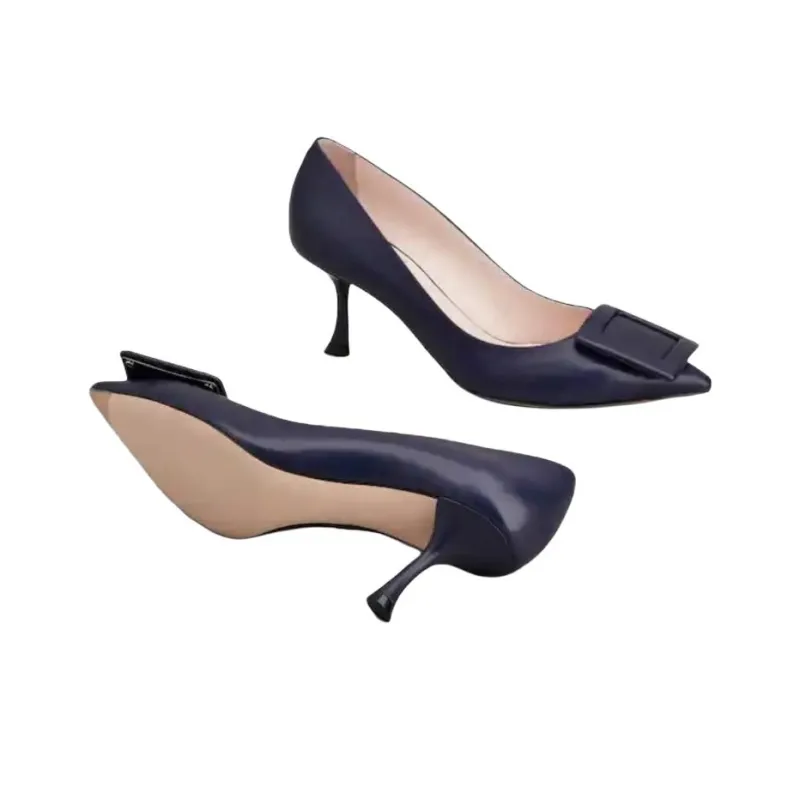 Roger Vivier Slim Heel High Heels 6.3cm Women's Blue-6