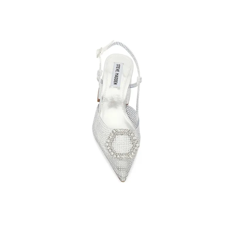 STEVE MADDEN Bergen Heel Chunky Heel High Heels 6.5cm Women's Silver-4