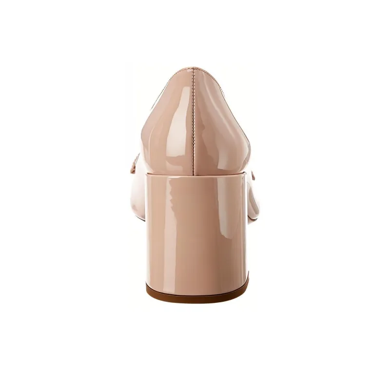 PRADA Chunky Heel High Heels Women's Pink-2