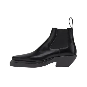 Bottega Veneta Lean Short Chelsea Boots Women's Black
