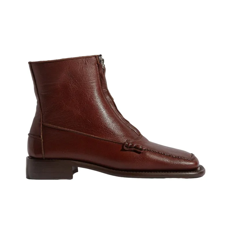 Hereu Fashion Ankle Boots Women's Brown-1