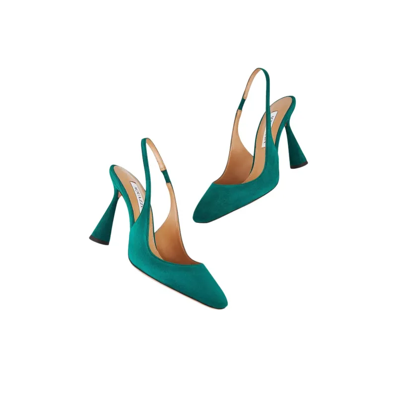 AQUAZZURA Amore Irregular Heel High Heels 9.5cm Women's Green-3
