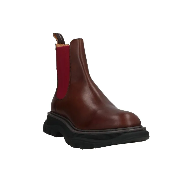 Alexander McQueen Tread Slick Short Chelsea Boots Men's Brown-3
