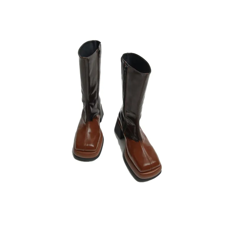 MIISTA Cassia Ankle Boots 8cm Women's Dark Brown-2