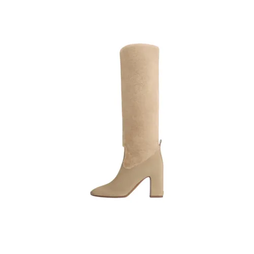 LOUIS VUITTON Donna Knee high Boots 8.5cm Women's Beige
