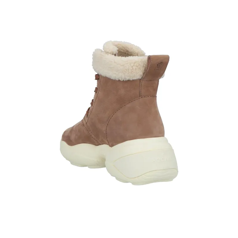 HOGAN Ankle Boots Women's Brown-3