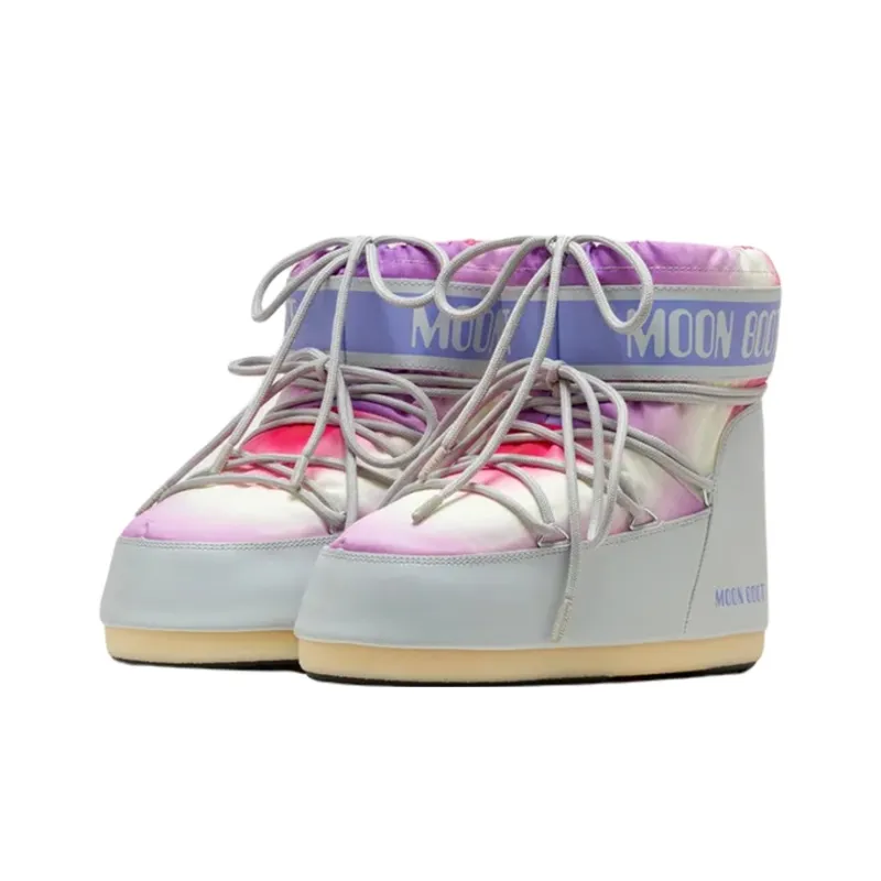 Moon Boot Icon Low Tie Dyed Lace Up Boots-2