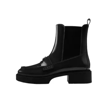 COACH Louisa Bootie Short Chelsea Boots 3.8cm Women's Black