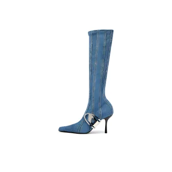 DIESEL Knee high Boots Women's Blue