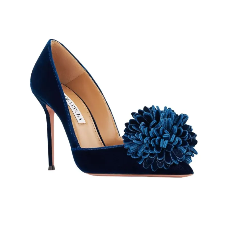 AQUAZZURA Couturier Slim Heel High Heels 10.5cm Women's Blue-3