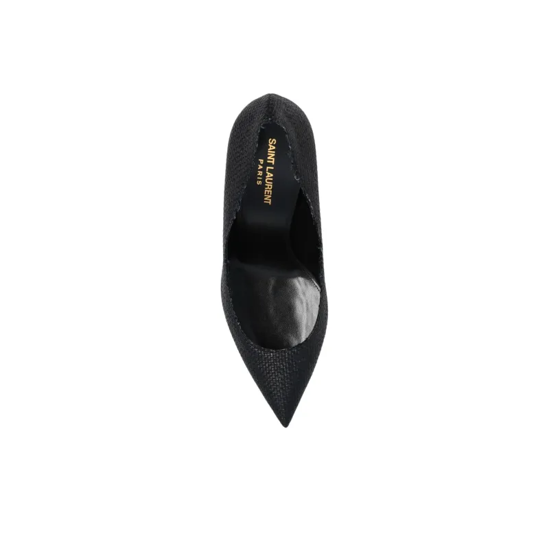 SAINT LAURENT Anja Slim Heel High Heels 9cm Women's Black-4