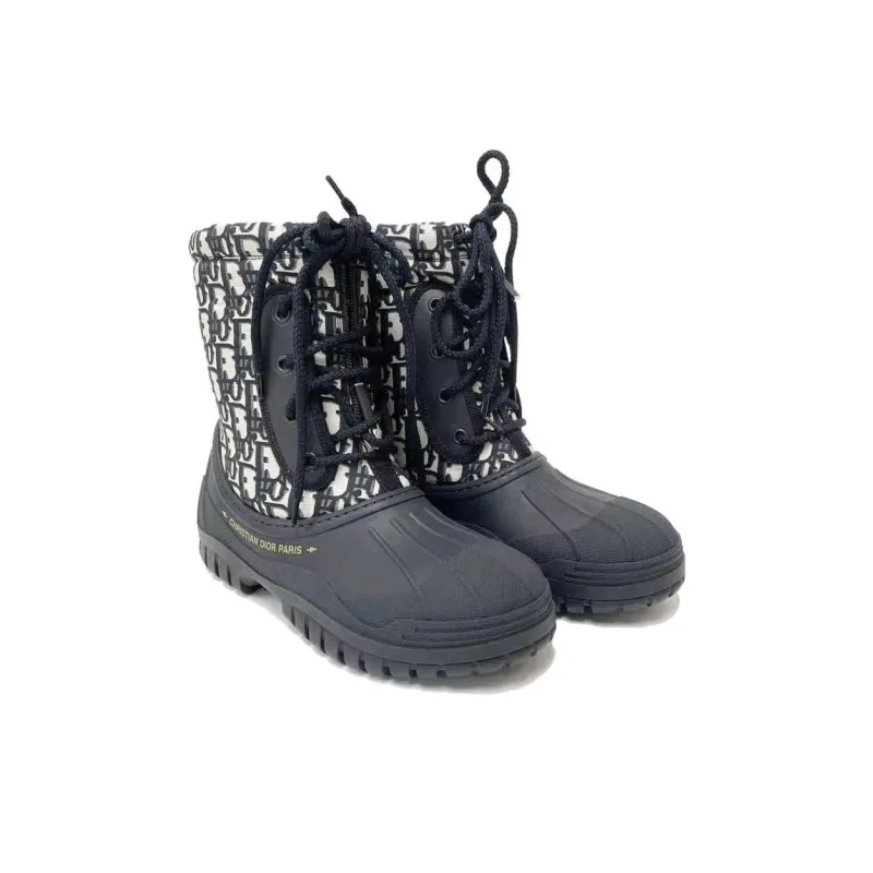 DIOR D Venture Ankle Boots Women's Blue-3