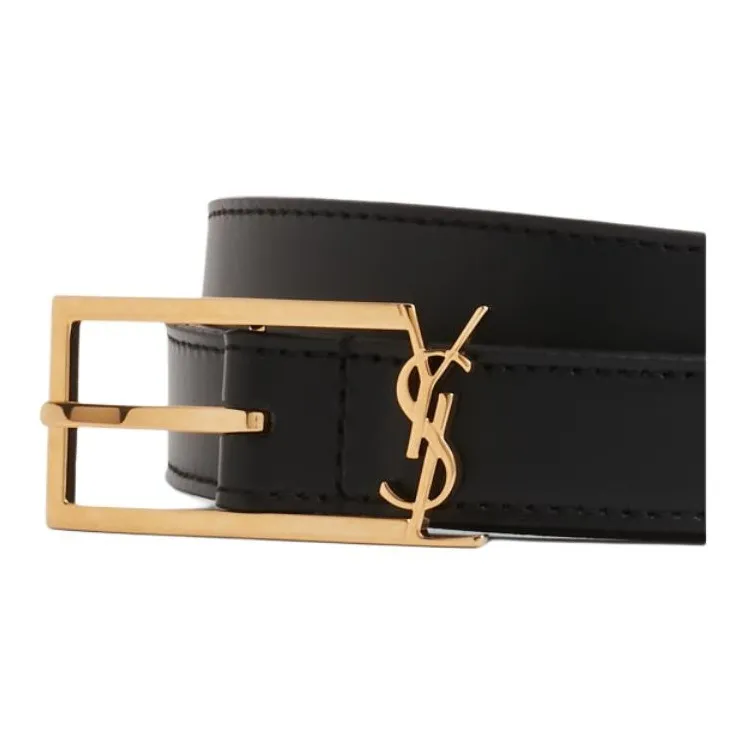SAINT LAURENT Logo buckle Belt-4