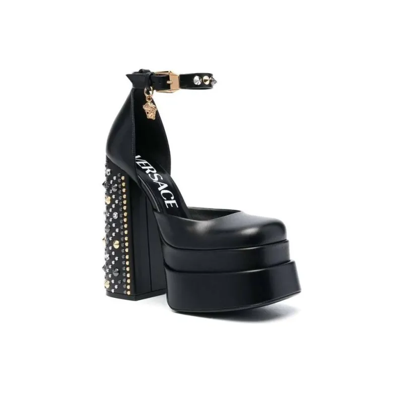 VERSACE Spiked Medusa Aevitas 160mm Pumps-1