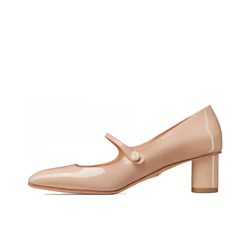 DIOR Jolie Dior Chunky Heel High Heels 5cm Women's Pink-0