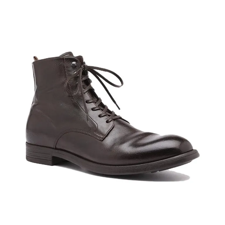 Officine Creative Buffalo Leather Lace-up Boots-1