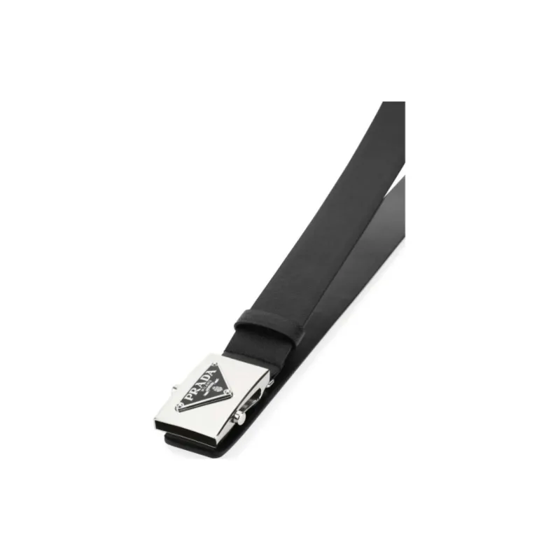 PRADA Triangle logo Saffiano Belt-4