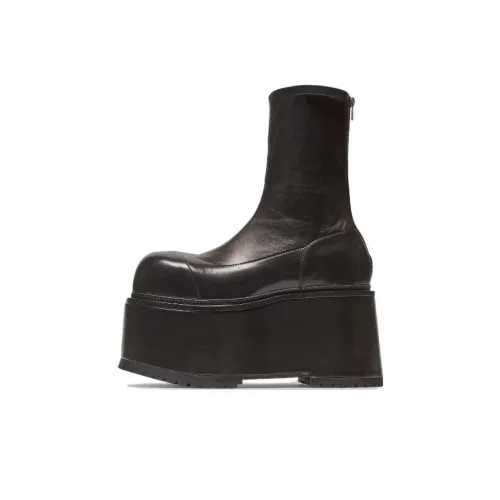BALMAIN Platform Leather Boots
