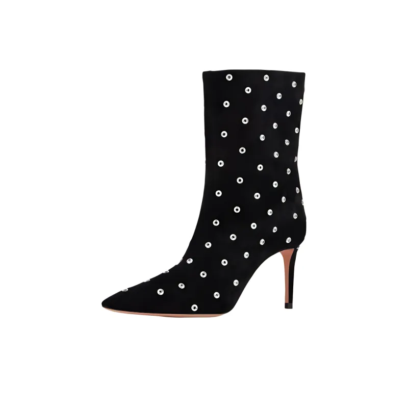 AQUAZZURA Matignon Ankle Boots 7.5cm Women's Black-2