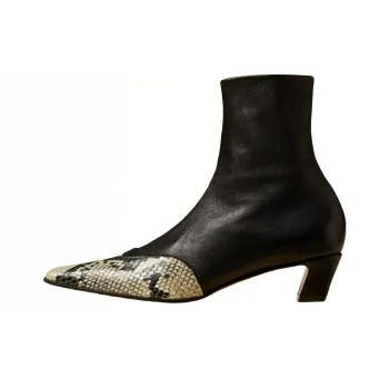 KHAITE Square Toe Ankle Boots Women's