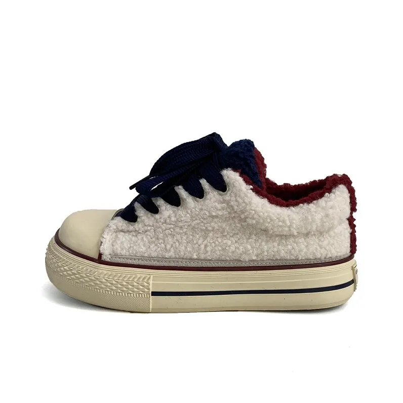 Than Than Me Warm Slip-Resistant Low-Top Skateboard Shoes Women's-8