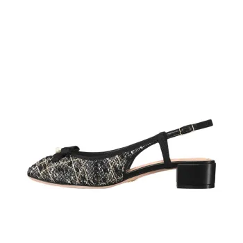 DIOR Chunky Heel High Heels 3cm Women's Black