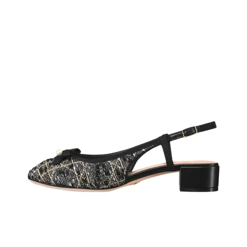 DIOR Chunky Heel High Heels 3cm Women's Black