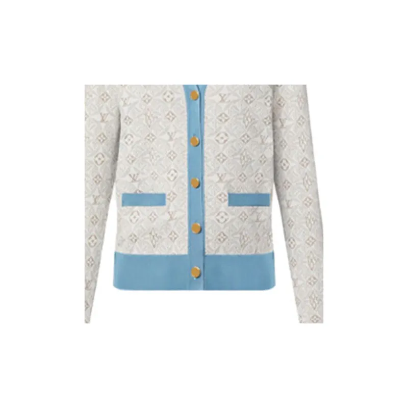 LOUIS VUITTON Since 1854 Contrast Trim Cardigan-4