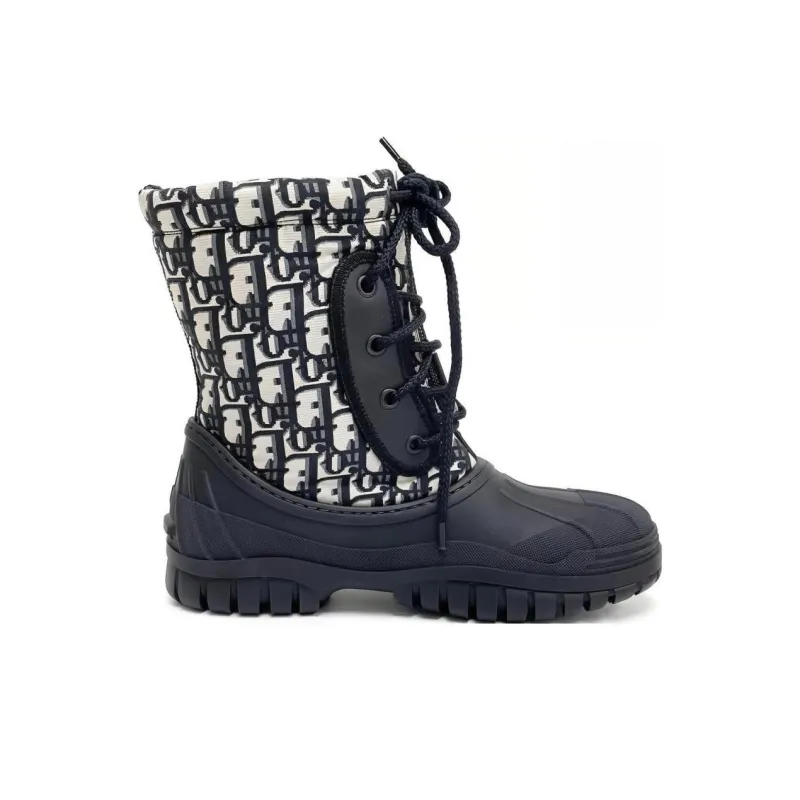 DIOR D Venture Ankle Boots Women's Blue-1