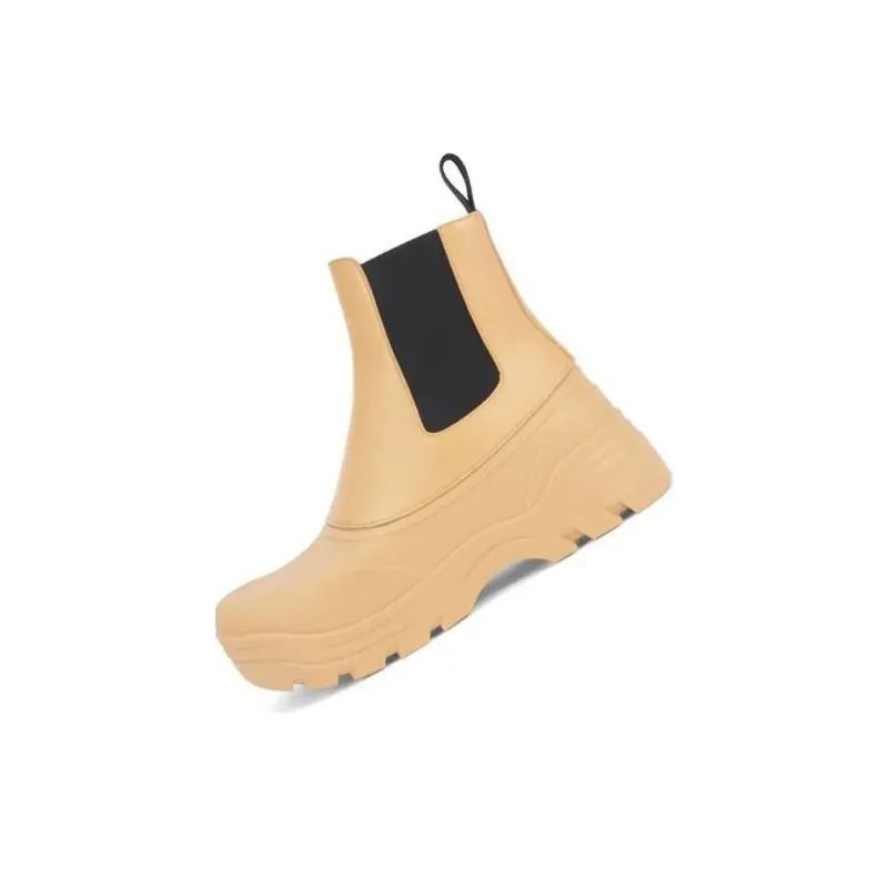 LOEWE Short Chelsea Boots Women's Beige Yellow-3