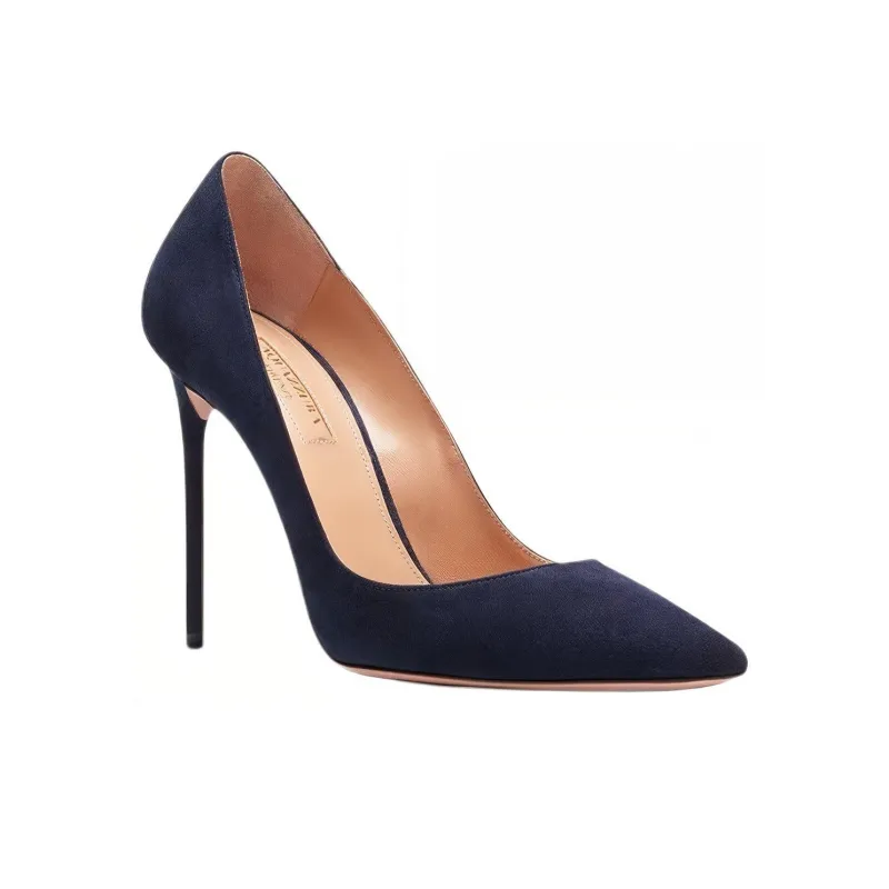 AQUAZZURA Purist Slim Heel High Heels 10.5cm Women's Blue-2
