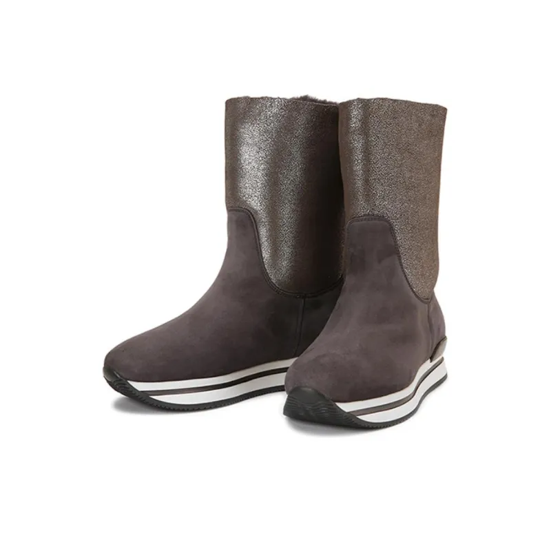 HOGAN H222 Ankle Boots Women's Gray-2