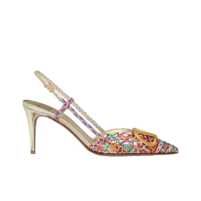 Valentino Vlogo Slim Heel High Heels Women's Multicolor-1
