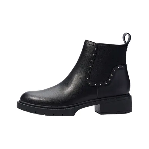 COACH Short Chelsea Boots Women's Black
