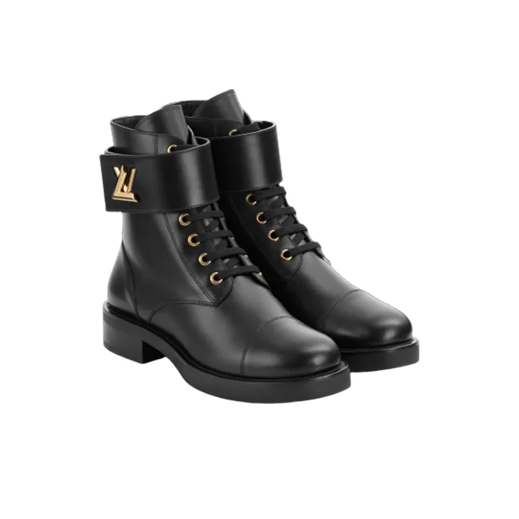 LOUIS VUITTON Ranger Wonderland Ankle Boots Women's Black-2